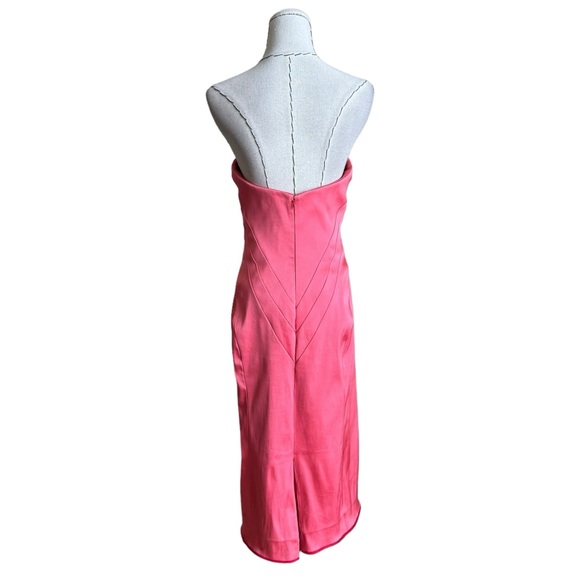 Zac Posen Coral Pink Strapless Sweetheart Fitted Bodycon Cocktail Dress Size 6/8 - Picture 7 of 16